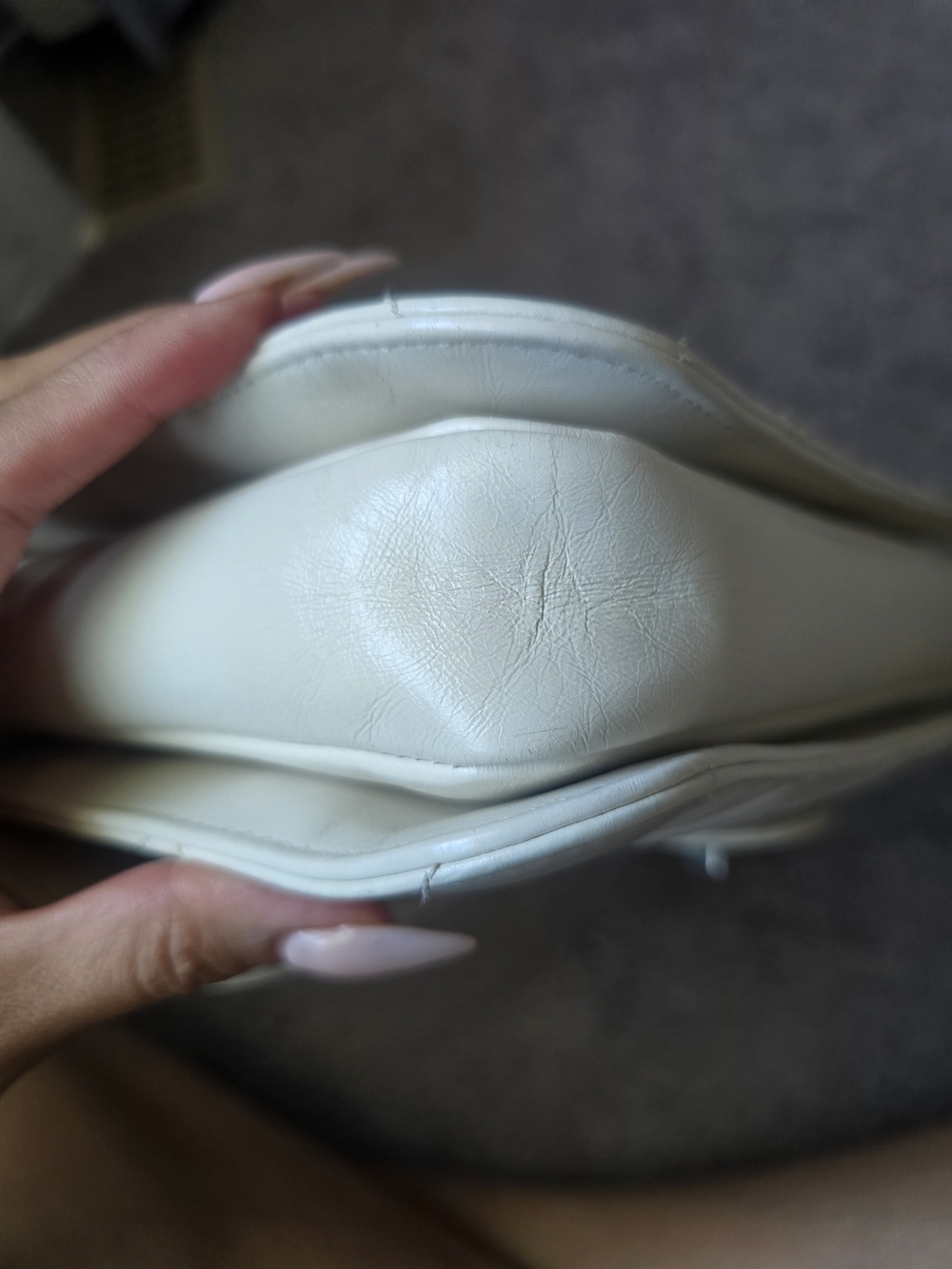 CHANEL Glazed Calfskin Medium Perfect Edge Flap White with RHW - Picture 11 of 14